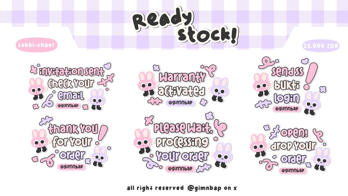 gimnbap's tweet image. ⠀
a  repost  will  be  appreciated   𐙚

 ✿  ☁️ 𓈒  !  halo, aku mau CLEARANCE SALE beberapa sticker pack BA ready ini.   ★____♡

•  price &amp;amp; details on ALT

💬  #zonauang  #zonaba stiker set wa

⠀