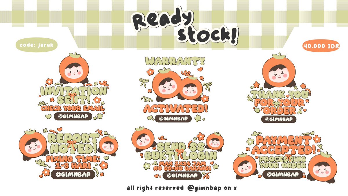 gimnbap's tweet image. ⠀
a  repost  will  be  appreciated   𐙚

 ✿  ☁️ 𓈒  !  halo, aku mau CLEARANCE SALE beberapa sticker pack BA ready ini.   ★____♡

•  price &amp;amp; details on ALT

💬  #zonauang  #zonaba stiker set wa

⠀