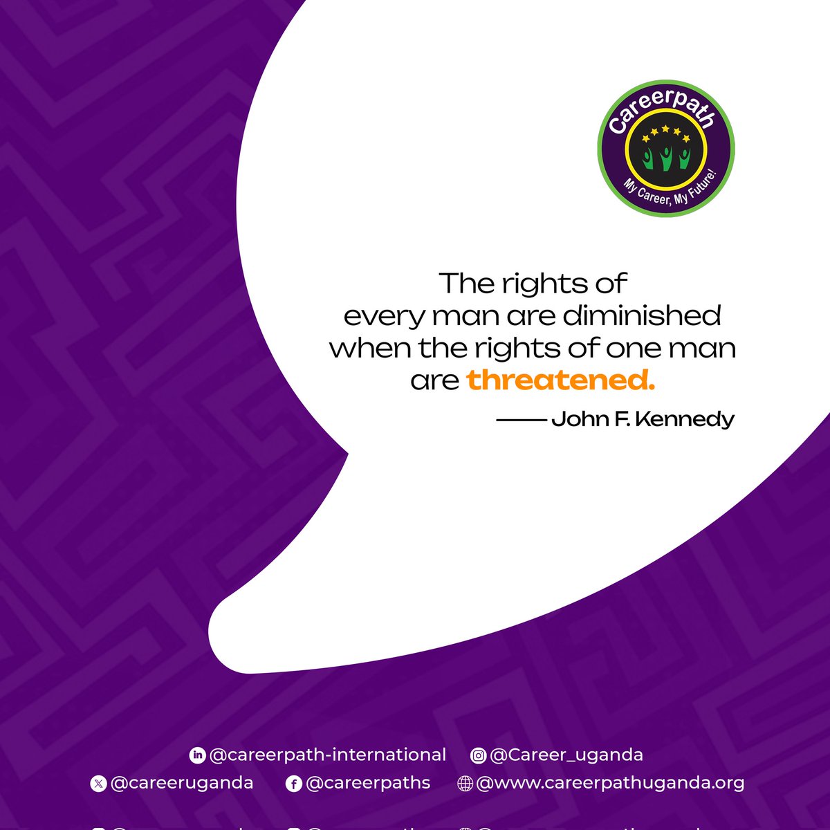 True leadership and professional excellence start with respecting the rights and dignity of every individual.
🌞 In your career, advocate for fairness, inclusivity, and ethical practices—because workplaces that honor human rights foster innovation, growth, and lasting impact.