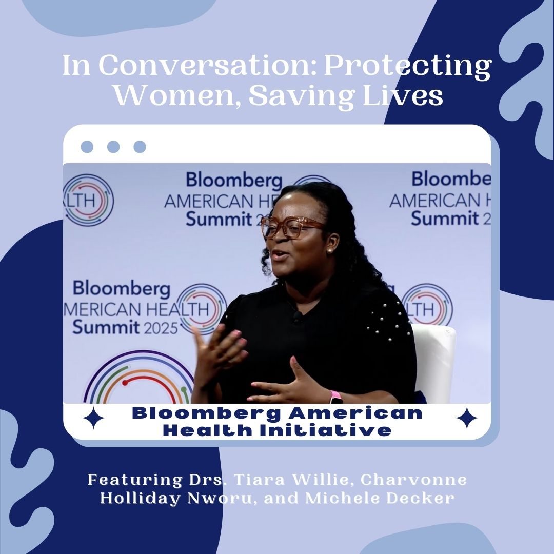 At the 2025 Bloomberg American Health Summit, Dr. Willie was joined by Drs. Charvonne Holliday Nworu and Michele Decker to discuss strategies to protect women in the United States. Visit the link in our bio to watch the panel! 
#mochalab#womenhealth #americanhealth