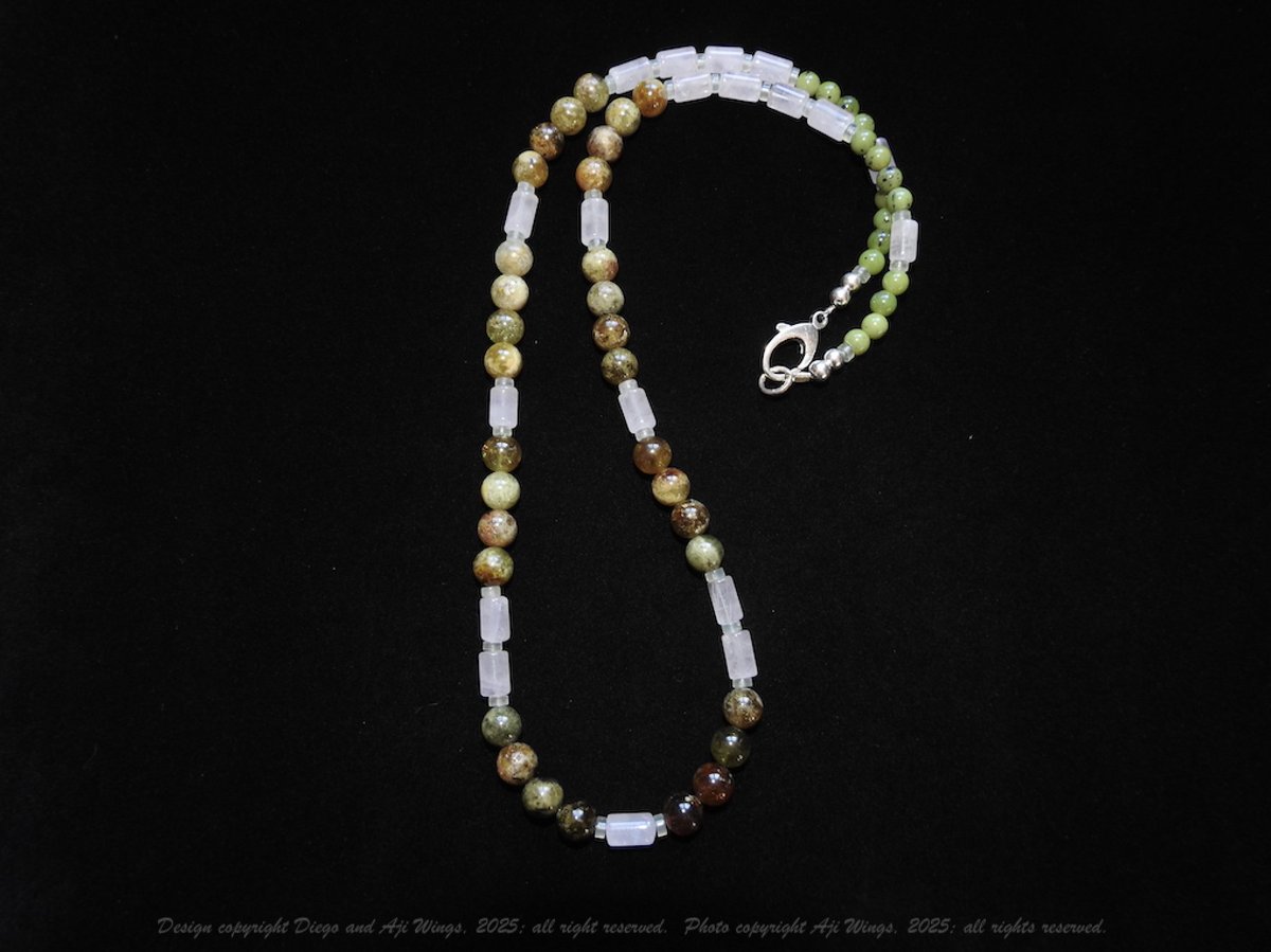WingsNDNSilver's tweet photo. Okay, tonight's inventory selection.  Just one tonight, although I might have new work later, if I can stay awake long enough.

Today's featured works, besides the photos, are a gemstone-bead necklace and coil bracelet [shown below].

We have one pair of bead earrings that match. https://t.co/yhKDvf8OJy