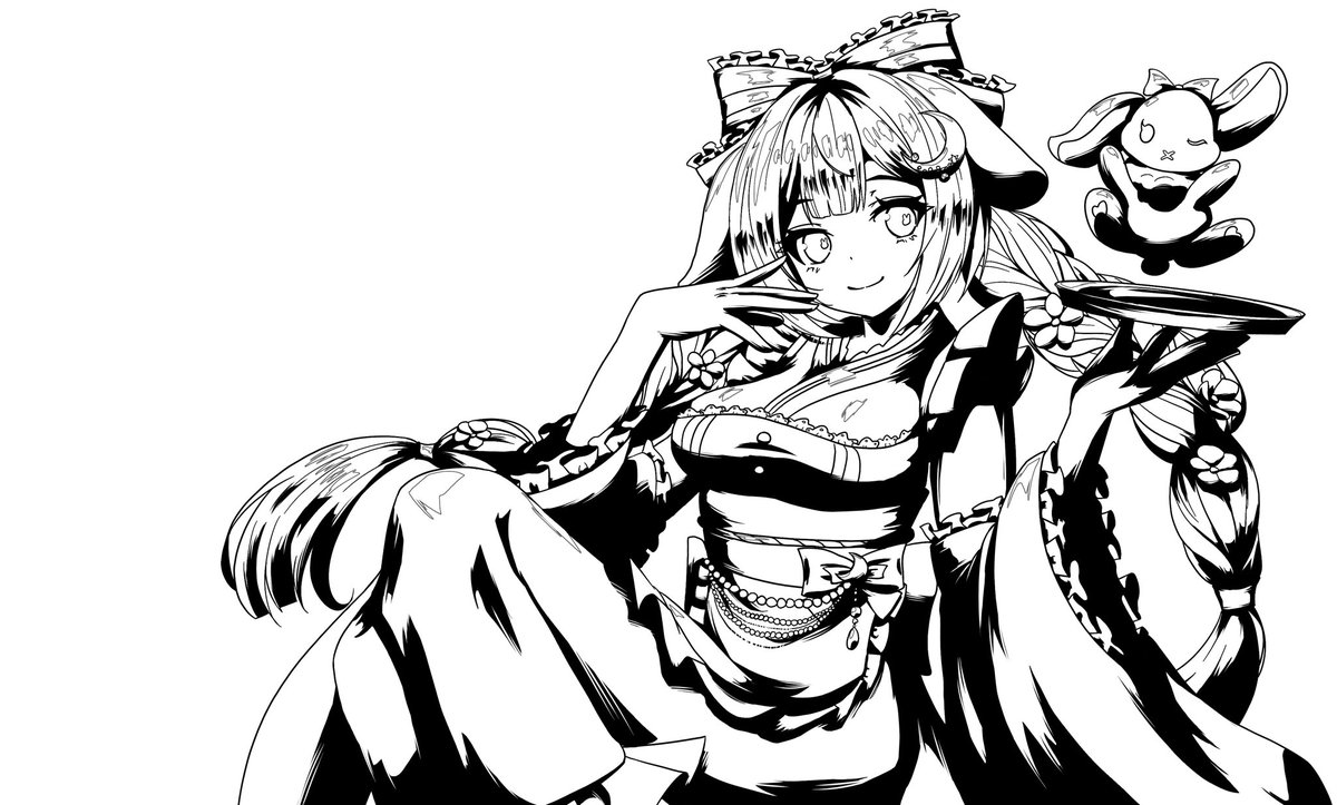 ラフ、線画、シャドウ、仕上げはこんな感じ