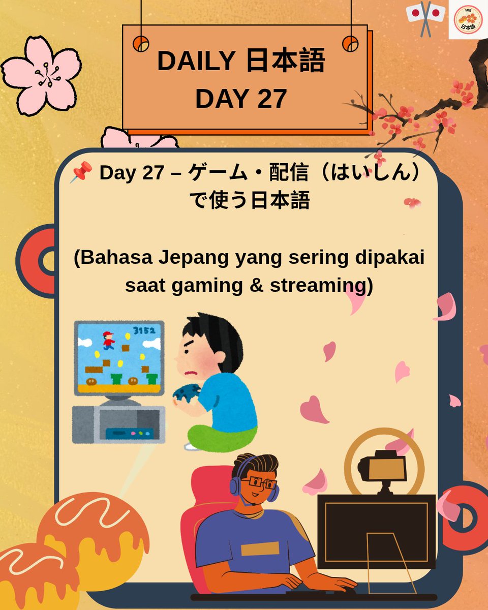 littlevie1's tweet photo. Day - 27 Bahasa Jepang itu bukan cuma buat anime — tapi juga buat gaming vibes! 😎🔥
Coba pakai ekspresi ini pas main ML, PUBG, Genshin, atau game favorit kamu.
⚡️ Screenshot, save, pake bebas!
#BelajarJepangHarian #GenZNihongo #AestheticNihongo #FUN日本語 #Funnihongo https://t.co/vRbEgxfCw2