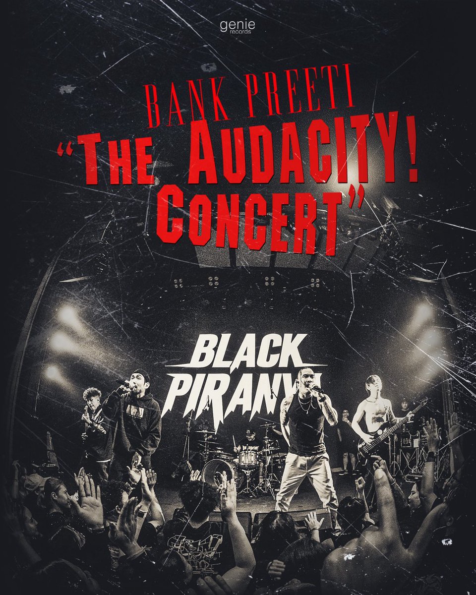 genierecords's tweet photo. 🔥 วันนี้ 1 ทุ่มตรง 🔥
บันทึกการแสดงสด BANK PREETI & BLACK PIRANYA The Audacity! Concert
นำโดย Bank Preeti
ชัช bodyslam
แป๊ป Sweet Mullet
ข้น Bomb at Track
& Special Guest เอ๋ Ebola
พร้อมกันที่ genierock
#BlackPiranya #TheAudacityConcert
#genierecords #แบงค์ปรีติ #BankPreeti https://t.co/FIaL2TrdII