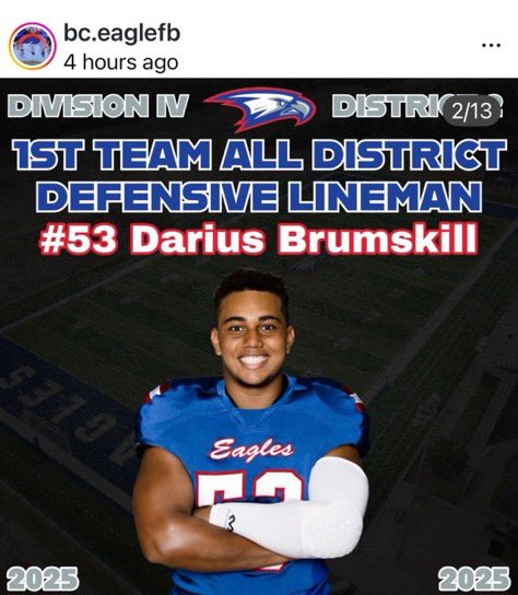 DBrumskill's tweet image. Thank you for 1st Team All-District Defense Lineman, and Honorable Mention Offensive Lineman!!! 🔥🏈🦅🙏💪
@AF_FBRecruiting @AF_Football @brazos_football @TXPSMedia @CoachTCalhoun @af_academy @tapps247 @ExpoRecruits @TXPrivateFBGuy @TP_recruiting @roadskillz13