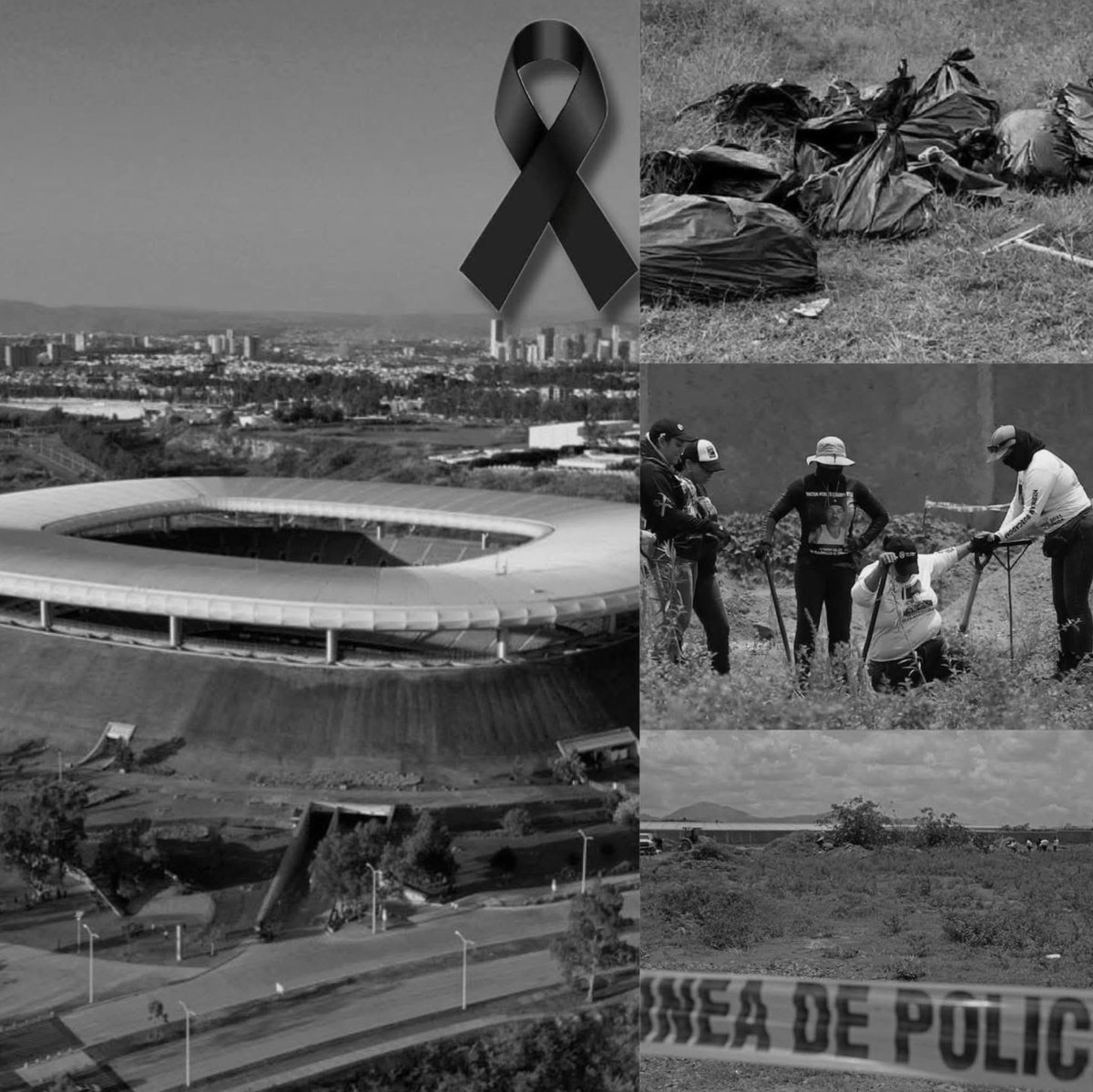 EnlaceDelValle's tweet photo. 🚨Madres buscadoras localizaron 456 bolsas con restos humanos en Las Agujas, Nextipac y Arroyo Hondo, a pocos kilómetros del Estadio Akron (Zapopan)

Un hallazgo que muestra la tragedia que México vive día a día

México no puede seguir normalizando esto
Exigimos verdad y justicia https://t.co/q7TfrcMp7o