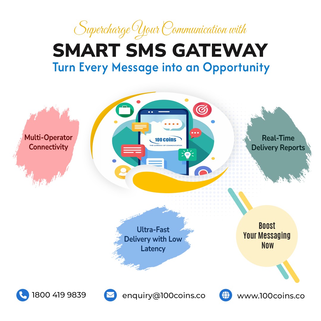 AditekSystemsPL's tweet photo. Supercharge Your Communication with Smart SMS Gateway
Ultra-Fast Delivery with Low Latency | Multi-Operator Connectivity
For details, call-18004199839 or enquiry@100coins.co
#AditekSystemsPrivateLimited #100Coins #100CoinsSMSAPI #BusinessGrowth #FintechSolution #IndianTechnology https://t.co/jw0sUTMmPc