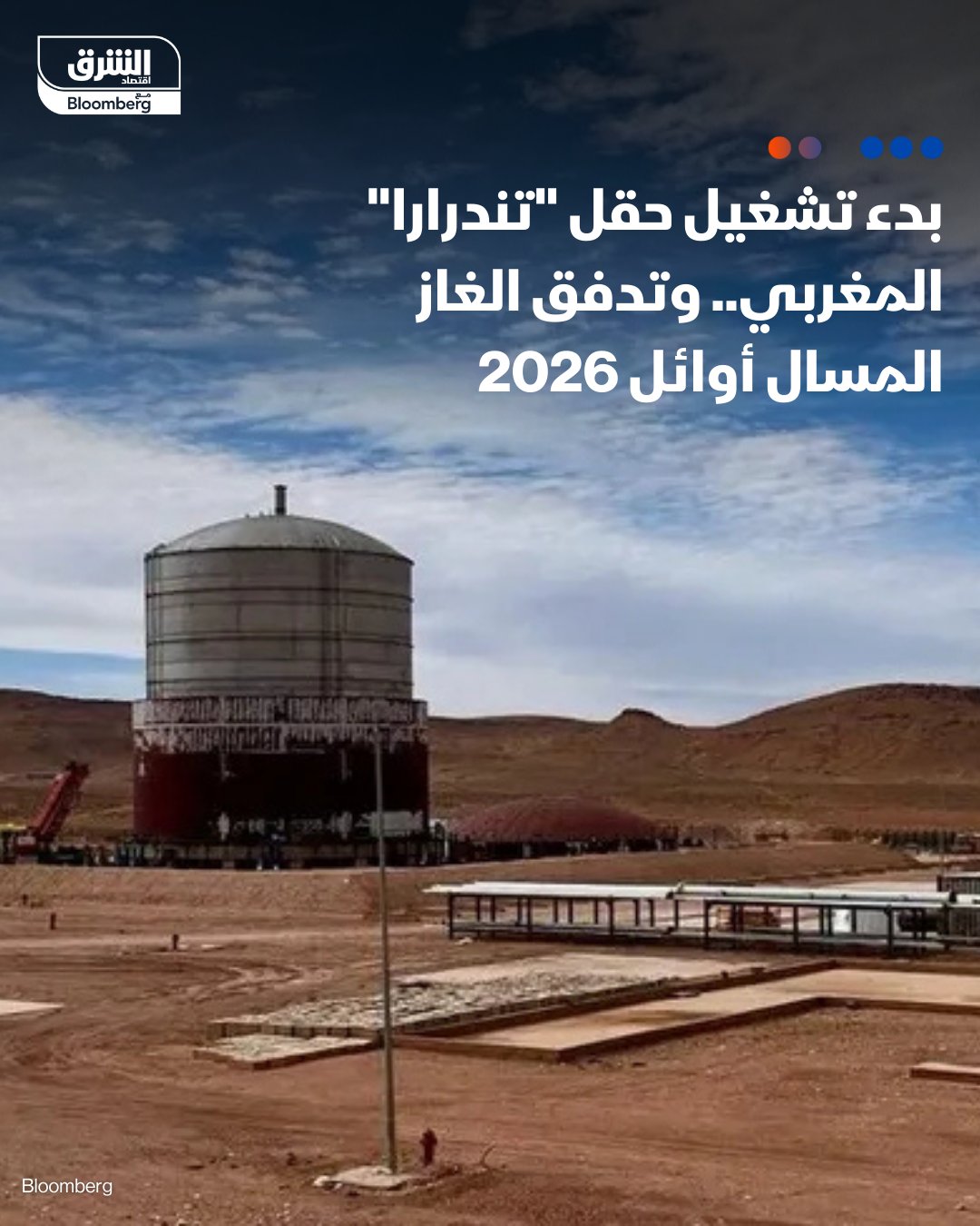 بدء تشغيل حقل "تندرارا" المغربي.. وتدفق الغاز المسال أوائل 2026. أكبر مشروع غاز بري قيد التطوير في المغرب يتجه لإنتاج الغاز الطبيعي المسال بداية العام المقبل. يُشغل الحقل من طرف شركة "مانا إنرجي" المغربية التي تملك حصة تناهز 55%. الحقل سيورد كمية قدرها 100 مليون متر مكعب سنوياً 