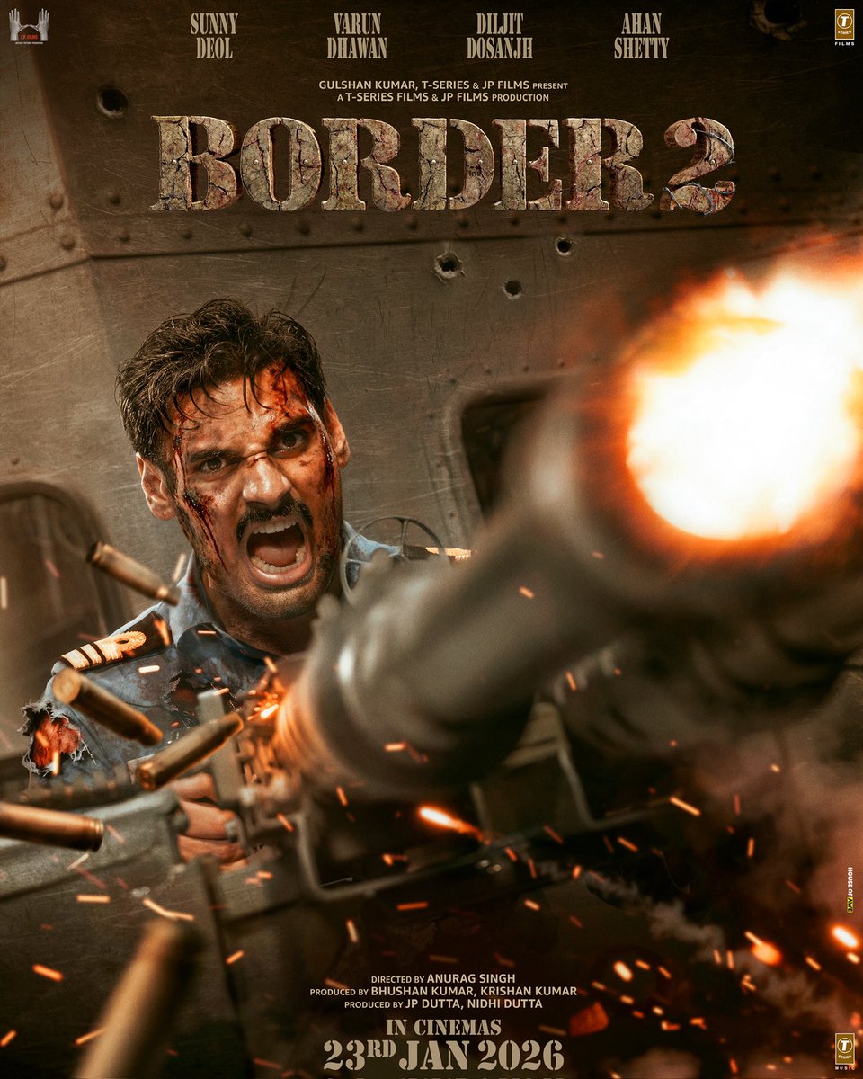 Sarhad ho ya Samundar 
Jai Hind Jai Bharat 🇮🇳🇮🇳🇮🇳
This Republic Day #Border2 is all set to give us Goosebumps, Seated for that.
#AhanShetty #SunnyDeol #VarunDhawan #DiljitDosanjh 
Now we can say that
'Abhi Maza Aayega Na Bhidu' 🔥🇮🇳🫡
