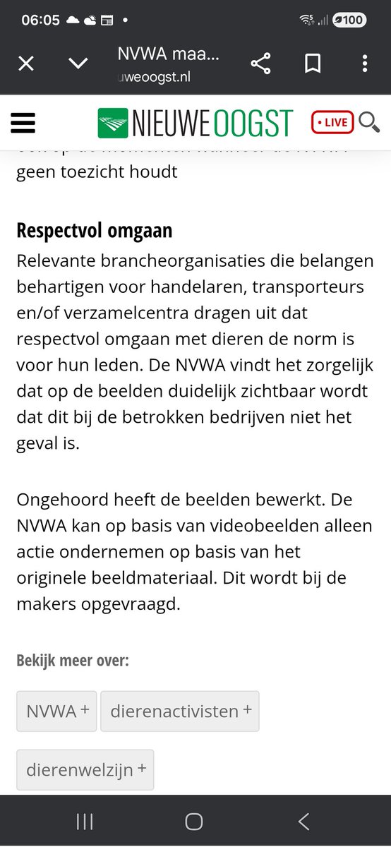 Respectvol omgaan met onze dieren moet altijd het belangrijkste zijn.

Maar laat dit bericht even goed op u inwerken..
Hoe betrouwbaar is een actiegroep waarbij het  nieuws bewerkt is, en de waarheid misschien anders is?