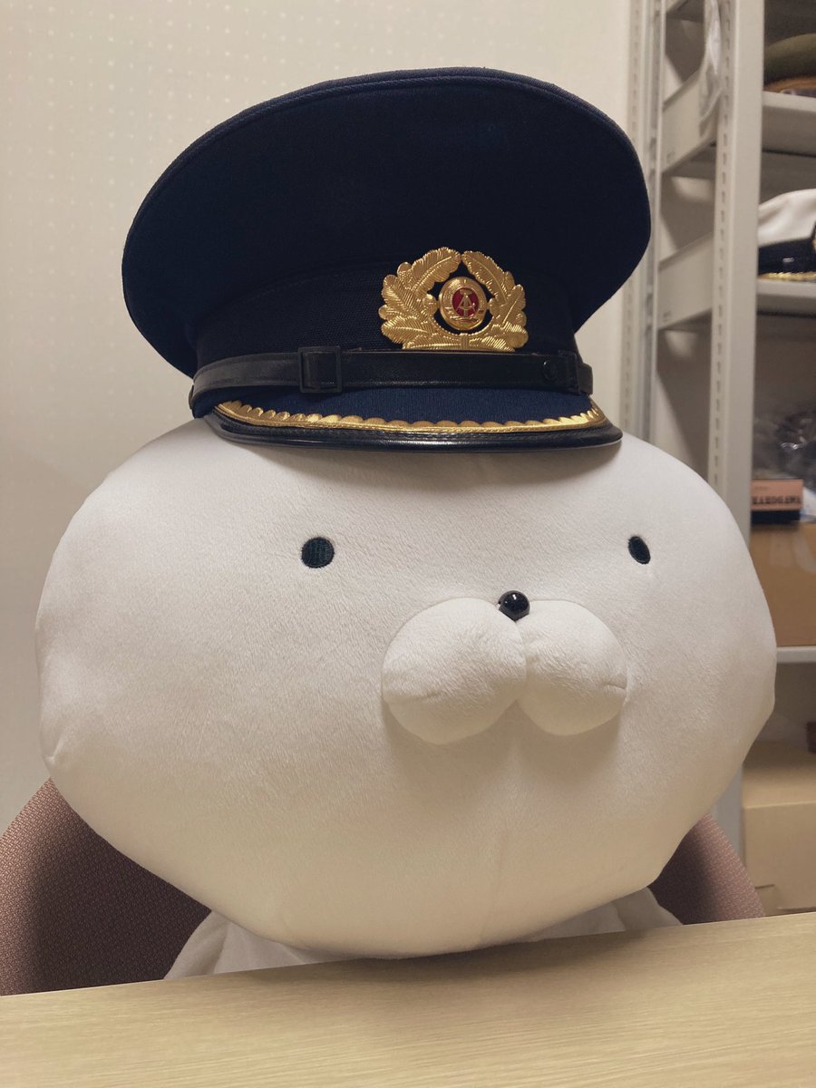 旧東ドイツ人民海軍の尉官制帽です。個人的にはこまわり君の帽子の形に