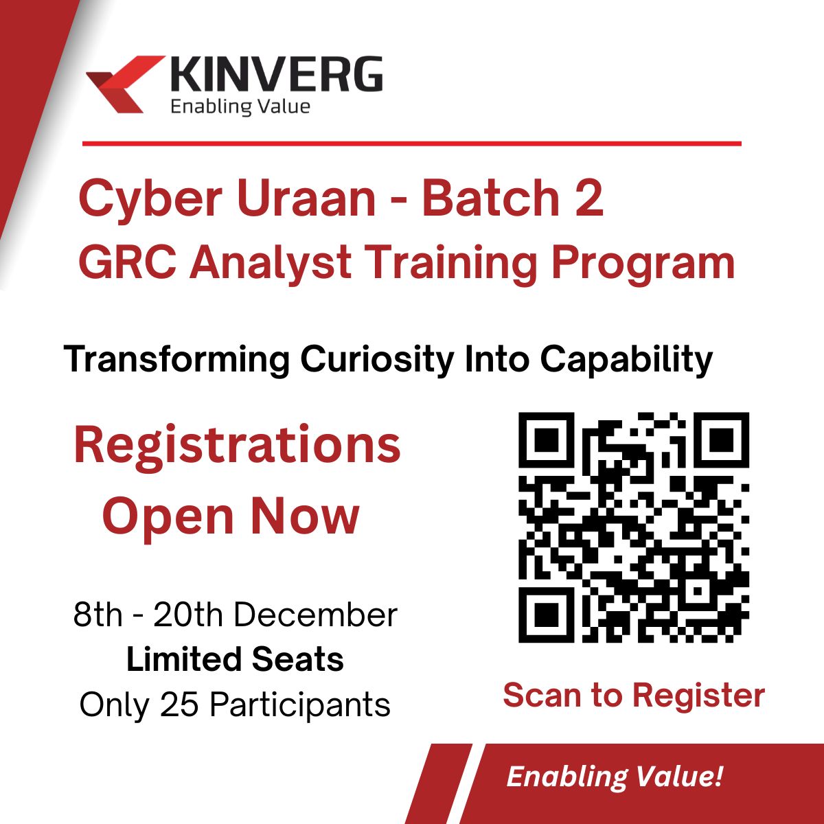 Kinverg's tweet photo. 🚀 𝐂𝐲𝐛𝐞𝐫 𝐔𝐫𝐚𝐚𝐧 𝐢𝐬 𝐛𝐚𝐜𝐤 — 𝐚𝐧𝐝 𝐁𝐚𝐭𝐜𝐡 𝟐 𝐢𝐬 𝐨𝐟𝐟𝐢𝐜𝐢𝐚𝐥𝐥𝐲 𝐎𝐏𝐄𝐍!
If you want to build a career in cybersecurity — 𝐭𝐡𝐢𝐬 𝐢𝐬 𝐲𝐨𝐮𝐫 𝐜𝐡𝐚𝐧𝐜𝐞.

👉 𝐀𝐩𝐩𝐥𝐲 𝐍𝐨𝐰 — 𝐋𝐢𝐦𝐢𝐭𝐞𝐝 𝐒𝐞𝐚𝐭𝐬
https://t.co/WmJkWGDy85 https://t.co/VAAaWYDysD