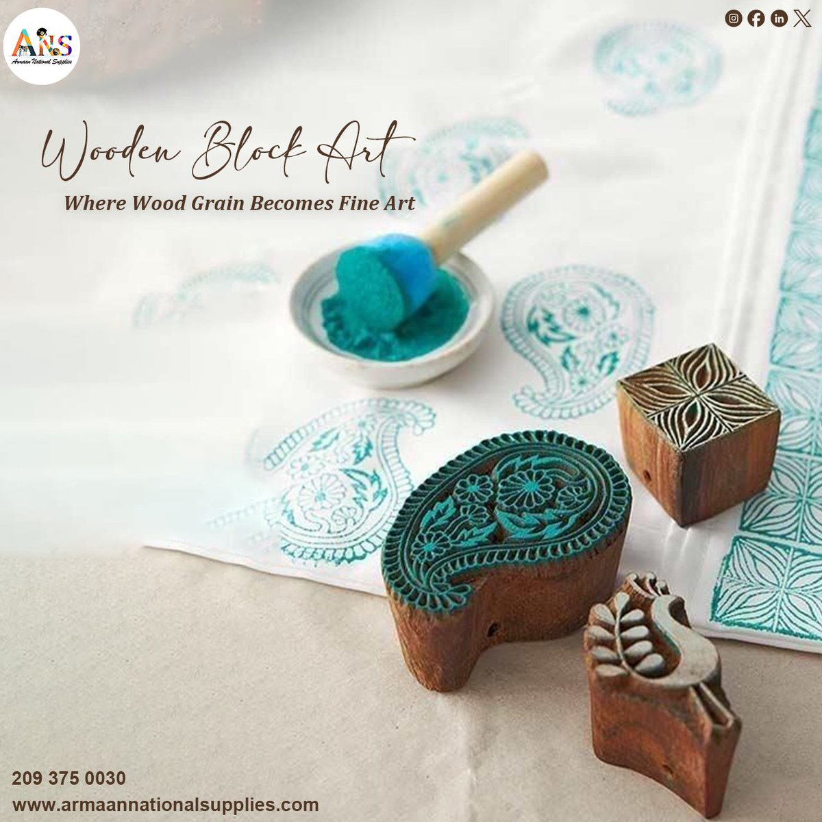 armaannationals's tweet photo. Craft beauty with every press—discover the art of authentic wooden block printing.
.
Shop Now at https://t.co/0S3Qxslk7N
.
#HandmadeTools #DIYPrinting #FabricStamping #IndianCrafts #TraditionalArt #WoodCarvingArt #DesignTools #BlockPrintDesigns #ArmaanNationalSupplies https://t.co/8zs81dc9zi