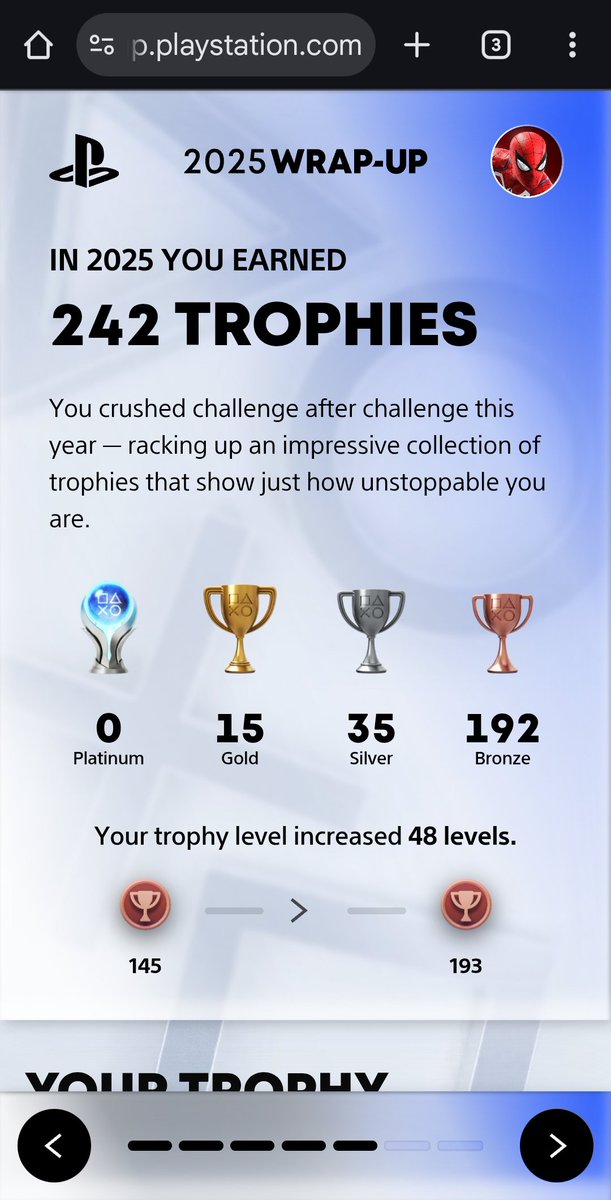 AtifSayyed1's tweet photo. 940 hours and more on PS5 this year — clearly, I’ve been living in the PlayStation universe. Hours of pure PlayStation magic this year
Sony, drop me in the credits already.Respect the grind. Thanx @Sony @PlayStation @AskPlayStation #wearefamily ❤️‍🔥✔️✨️ https://t.co/hSQtfeZvx5