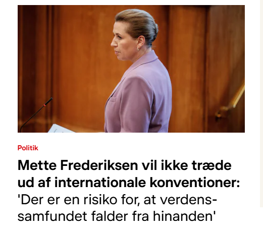 LisaOlsson2's tweet image. Endnu en skingrende skør udtalelse fra #MetteF
Er der nogen der husker udtalelsen, at "krig er fred"?
Og hvad er det for et verdenssamfund hun omtaler - #eupol ?? 
Jeg tror, at Kina, USA, Rusland, Indien, Australien m.fl. er uenige i hendes erklæring.

#dkpol #dkmedier