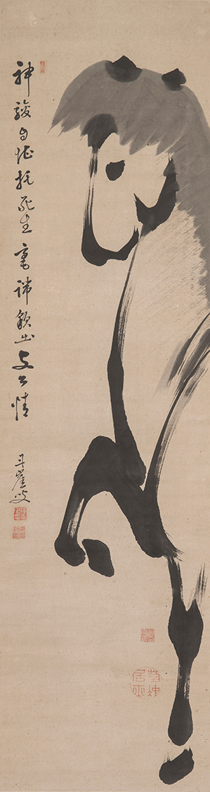 干支コレ 作品紹介】#福田美術館《馬図》 天才絵師、伊藤若冲による