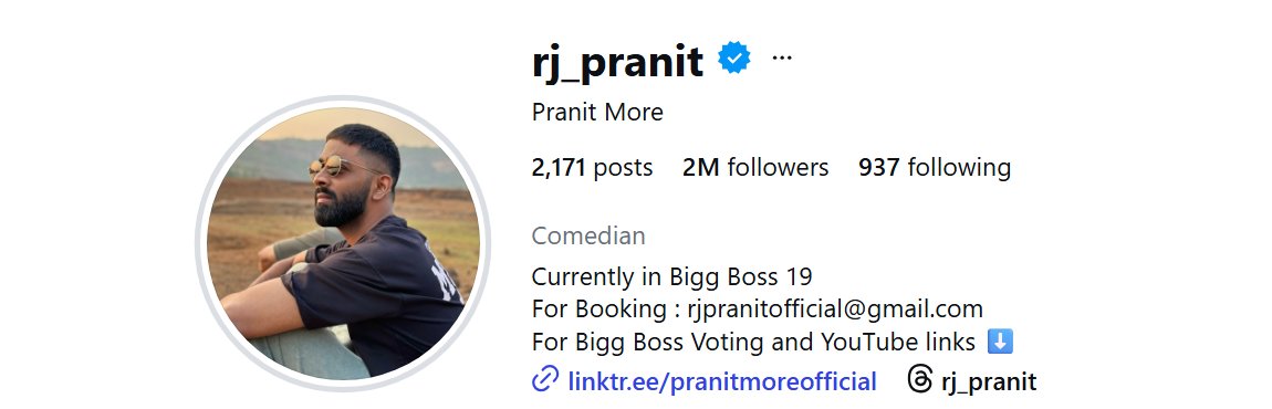 aj_270619's tweet photo. 2M is not just a number, it’s pure love ❤️
You earned it with talent, hard work &amp; heart

Congratulations @Rj_pranit  — we rise with you forever!

#PranitMore𓃵 #PranitKiPaltans #PranitMore #BiggBoss19 #BB19 https://t.co/tmgtyTLFql
