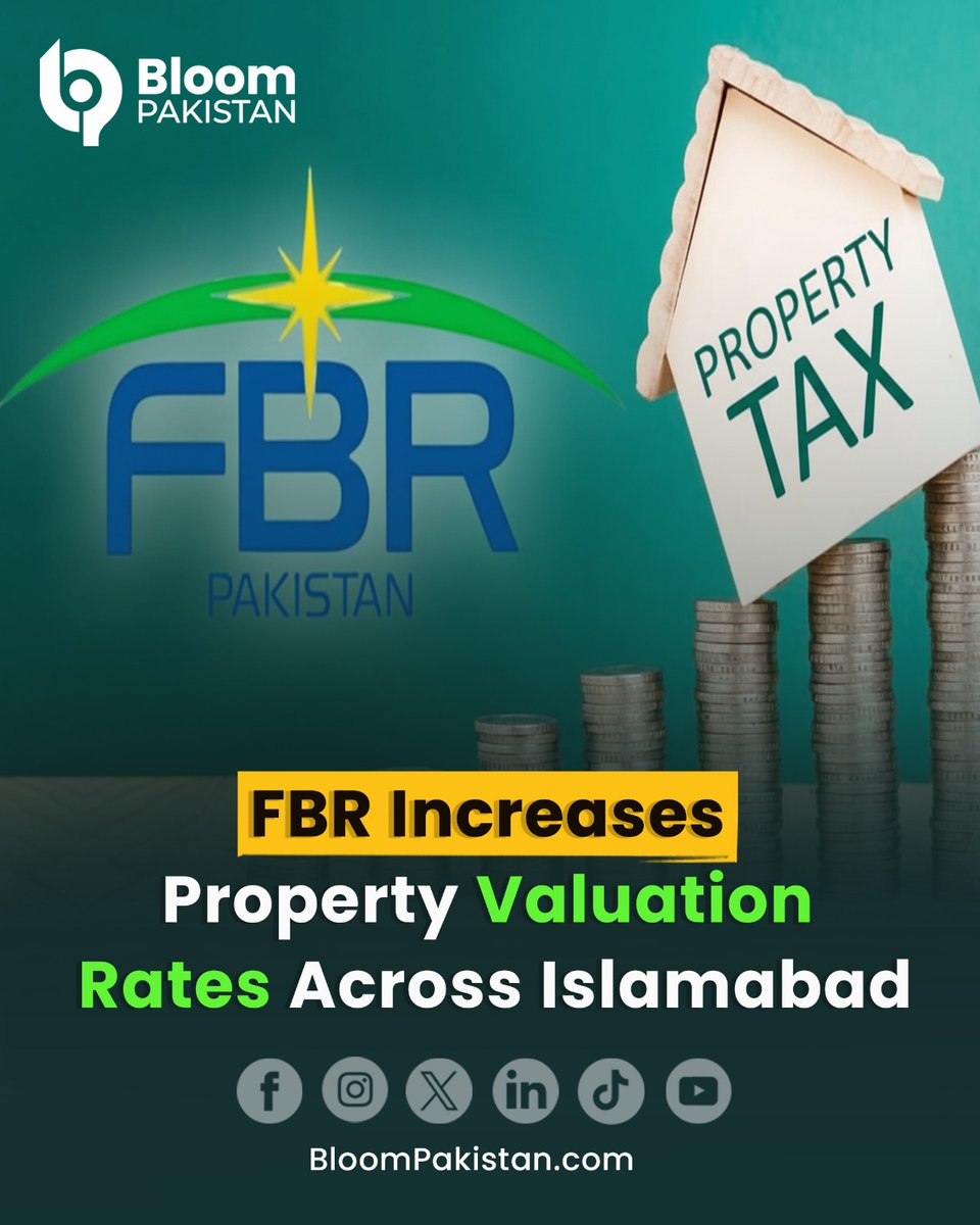 bloom_pakistan's tweet image. FBR Increases Property Valuation Rates Across Islamabad.

Read More : bloompakistan.com/fbr-increases-…

#FBR #Islamabad #PropertyValuation #RealEstateUpdate #TaxReforms #BreakingNews