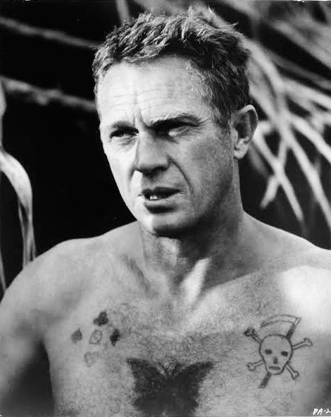 <a href="/PollSter_Mike1/">The Curious Pollster</a> 🎬 Papillon (1973) 
.
- written by the real life 'Papillon' Henri Charrière (left)