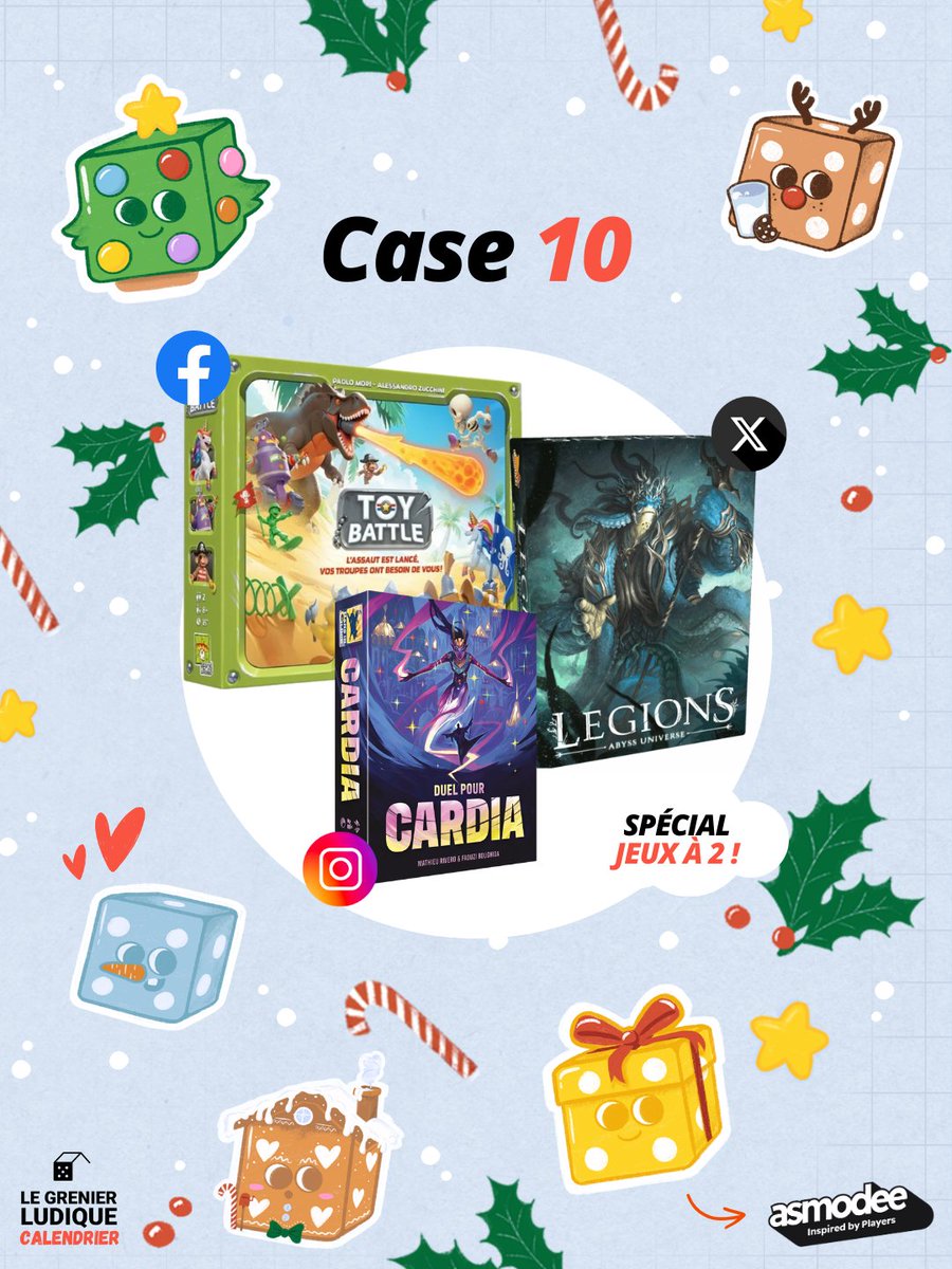 GrenierLudique's tweet image. 🔴 #CalendrierDuGrenier | Case 10

🎁 À gagner : 1 x #Legions
➡️ RT + Follow @GrenierLudique &amp;amp; @asmodee_fr

Ouvert à 🇫🇷 &amp;amp; 🇧🇪
✅ TAS le 12/12/25 - 20H (#Concours sur FB et IG également cf image)
ℹ️ Plus d'infos en commentaire

#jds #JeuConcours #j2s #bgg #Abyss #duel