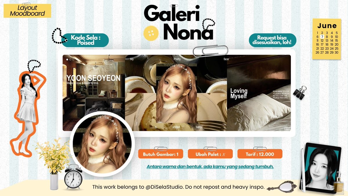 DiSelaStudio's tweet image. 🩰 Repost would be appreciated! 

Halowww, Eve datang membawa 7 layout baru nih, yang bakal masuk ke dalam katalog requestku eokkk. Boleh tolong diospek? Kalau tidak aman silahkan langsung DM Eve yaaaa, timaaaciii banya banyaaaa!
  
#zonauang #zonaba #zonajajan