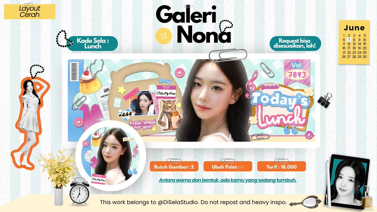 DiSelaStudio's tweet image. 🩰 Repost would be appreciated! 

Halowww, Eve datang membawa 7 layout baru nih, yang bakal masuk ke dalam katalog requestku eokkk. Boleh tolong diospek? Kalau tidak aman silahkan langsung DM Eve yaaaa, timaaaciii banya banyaaaa!
  
#zonauang #zonaba #zonajajan