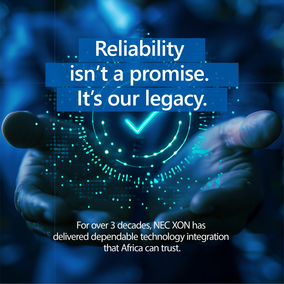 Reliability isn’t a promise. It’s our legacy.

We deliver technology Africa can trust. Secure, resilient, and built to last.

#NECXON #ReliabilityRedefined #DigitalResilience #AfricaTech
