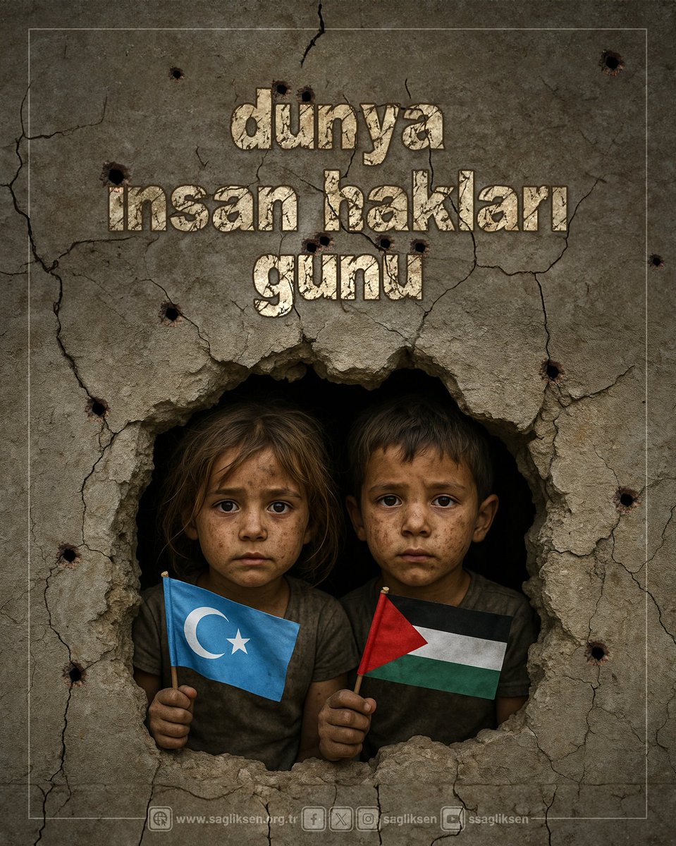 Bugün Dünya İnsan Hakları Günü!

Filistin ile Doğu Türkistan'da zulüm ve gözyaşı devam ediyor...

#DünyaİnsanHaklarıGünü