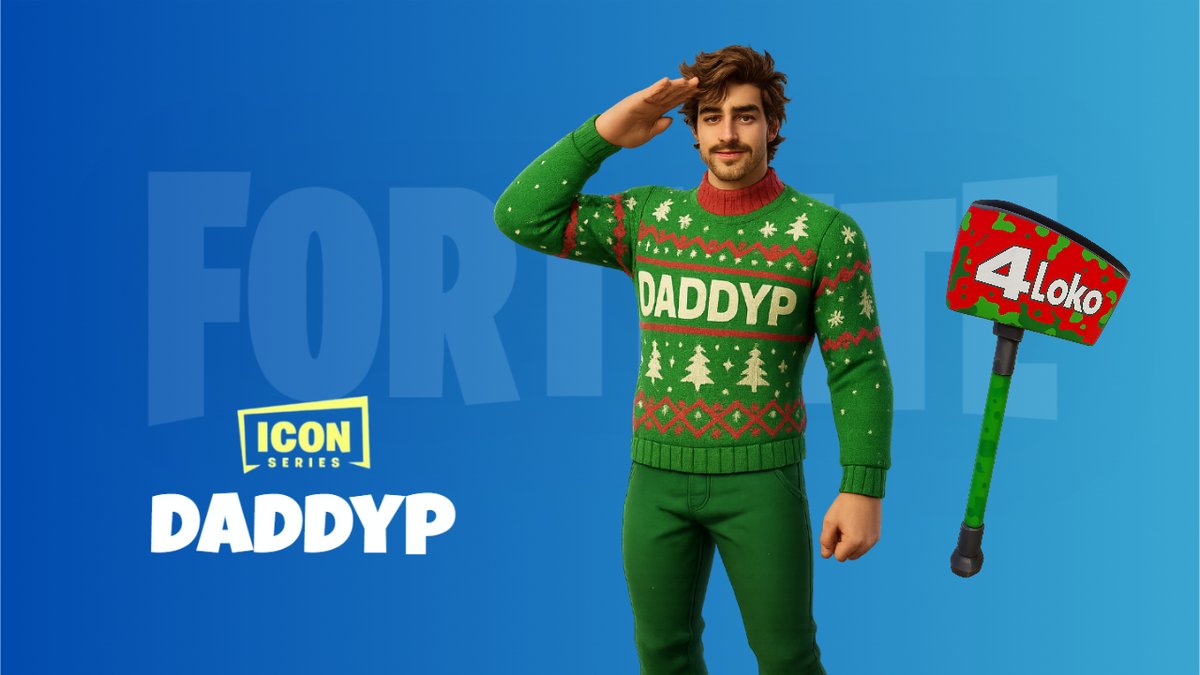 DaddyP_Updates's tweet image. Daddyp's fortnite icon CONFIRMED!
code #daddyp 
@DaddyPTwitch