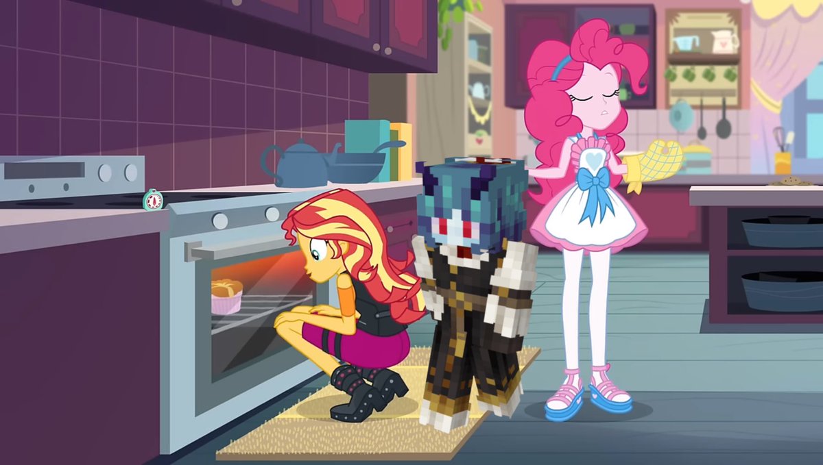 mlpcraftdaily's tweet photo. sunset, madzvie, and pinkie baking 🥣 https://t.co/J3ag2Im2zF