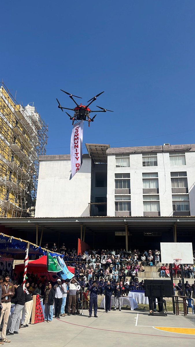 AtriaIT's tweet photo. The sky isn’t the limit at Atria — it’s the beginning. 🚁✨
Community Day 2025 kicked off with an epic drone banner reveal and the crowd went wild! 🔥💥 https://t.co/qmlmNIRaH9