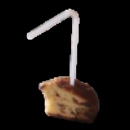 una putisima torta con un pitillo