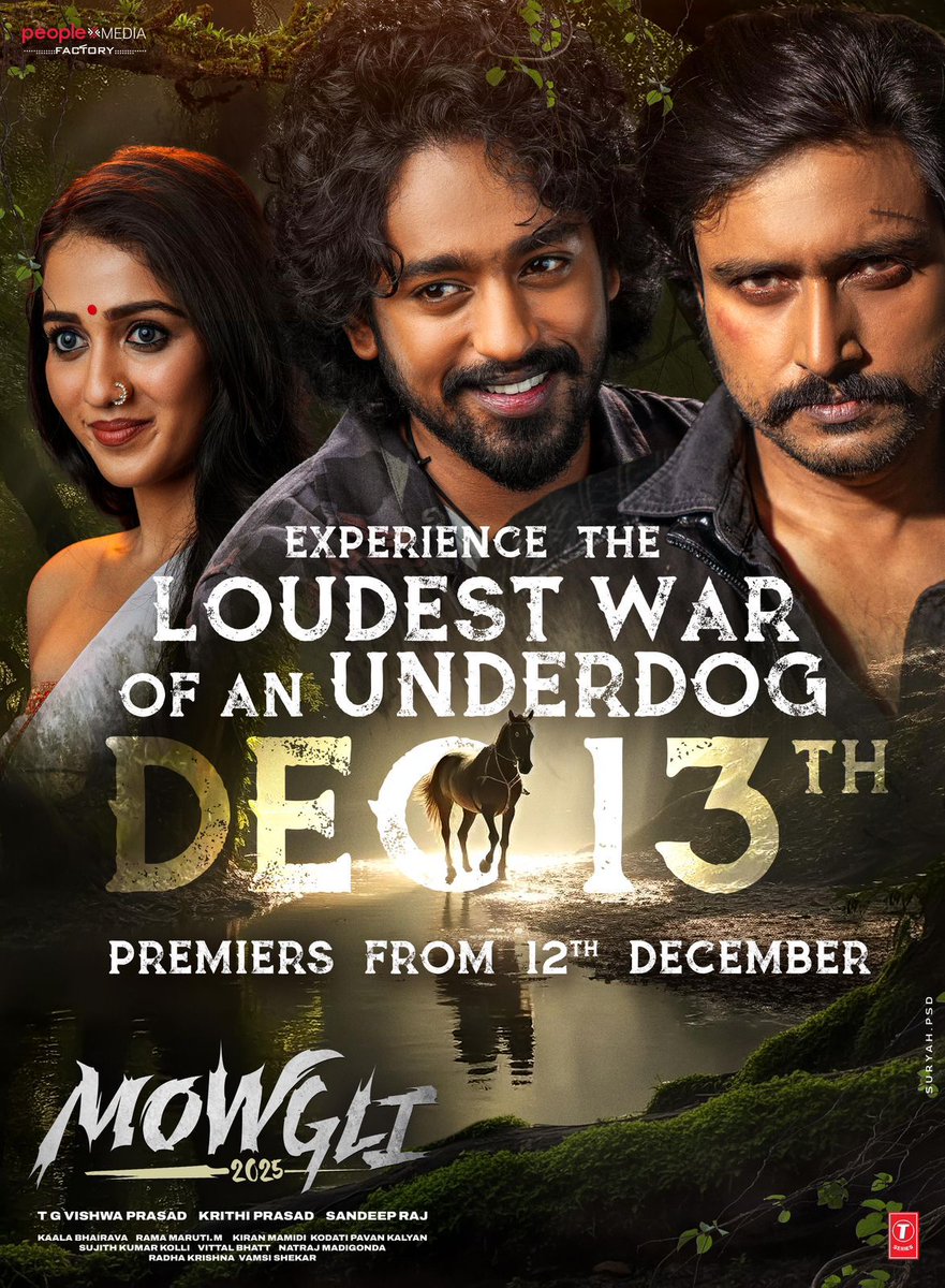 దయచేసి #BookMyShow లో మీ interest mark cheyandi 👇🏻 బుకింగ్స్ ఓపెన్ అవ్వగానే మీకు notification వస్తుంది 🙏🏻 #Mowgli from #13December2025  in.bookmyshow.com/movies/hyderab…