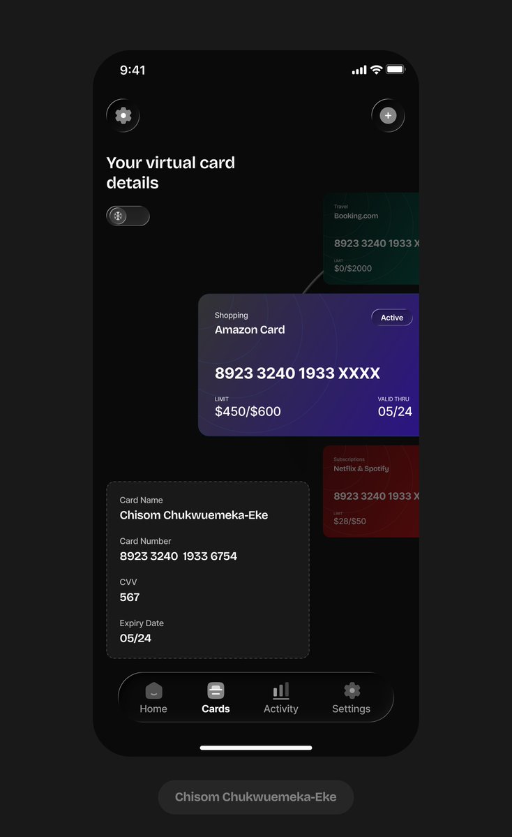 _nanasommy_'s tweet image. Hi guys! I made two different screens for the Nexo cards ‘cards’ section 

Which do you think is more user friendly?🤔