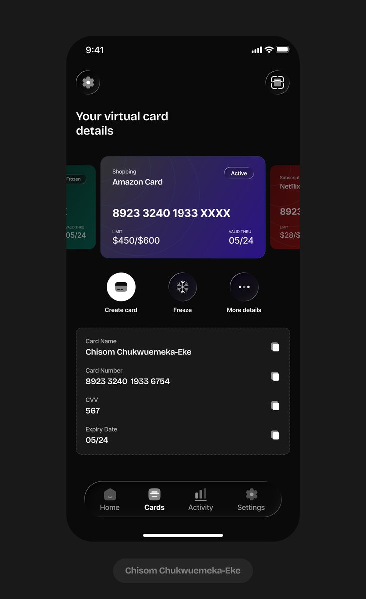 _nanasommy_'s tweet image. Hi guys! I made two different screens for the Nexo cards ‘cards’ section 

Which do you think is more user friendly?🤔