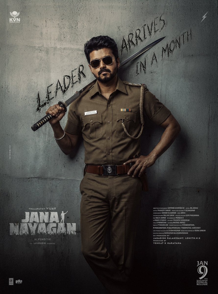 shynu_mash's tweet image. Leader arrives in a month 💥⚡️
@actorvijay #JanaNayagan 
@Jagadishbliss @RamVJ2412 

Poster by ⚡️