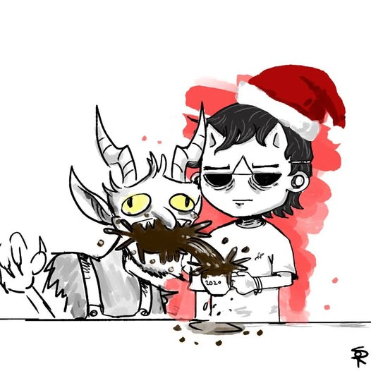 schaffinodesu's tweet photo. Hace 5 años un krampus vomitaba en mi taza cn café. https://t.co/rPYRLuqyA8