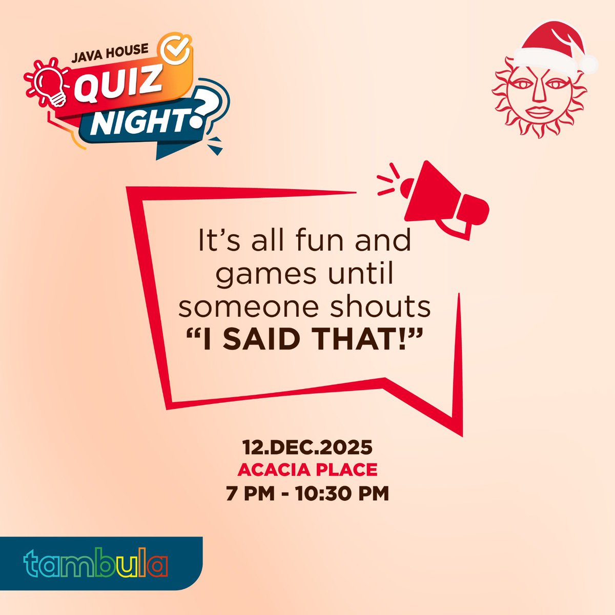 JavaHouseUG's tweet image. Java Quiz night is ON.🤓

Come test your wits and claim the bragging rights this Friday at Acacia Place.

JavaHouseQuiz