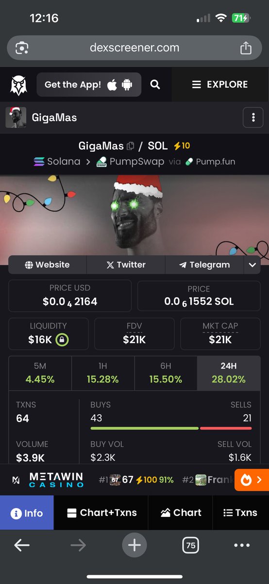 cryptogoatalpha's tweet image. Just bought some boost ⚡️ for the most faithful community out there $Gigamas shall rise next let's run it!

$giga $sol $rizzmas $santahat

9HBoGfJ8TotjjJQ6KwqMM8iiC7xsKYjVywfb53sxpump