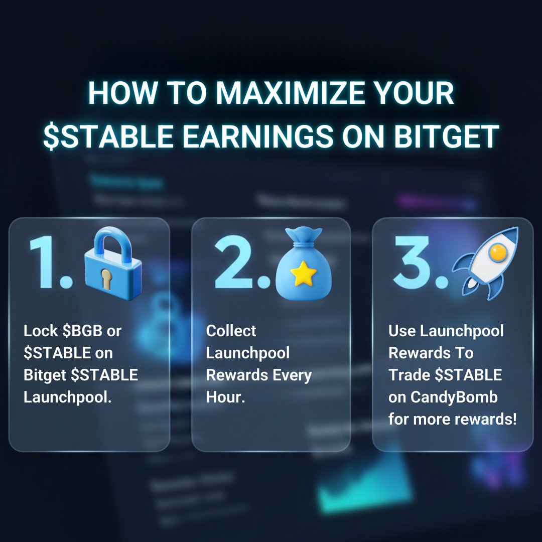JF_Monty's tweet photo. Quick FYI 

Farming $STABLE on Bitget Launchpool is just step one.
I’m sending the rewards straight into CandyBomb again.

I'm at step 3 

Did the same with MON and it printed.
Small capital. High upside.

#STABLElistBitget #STABLExBitgetLaunchpool https://t.co/Z7gw5AmZBX
