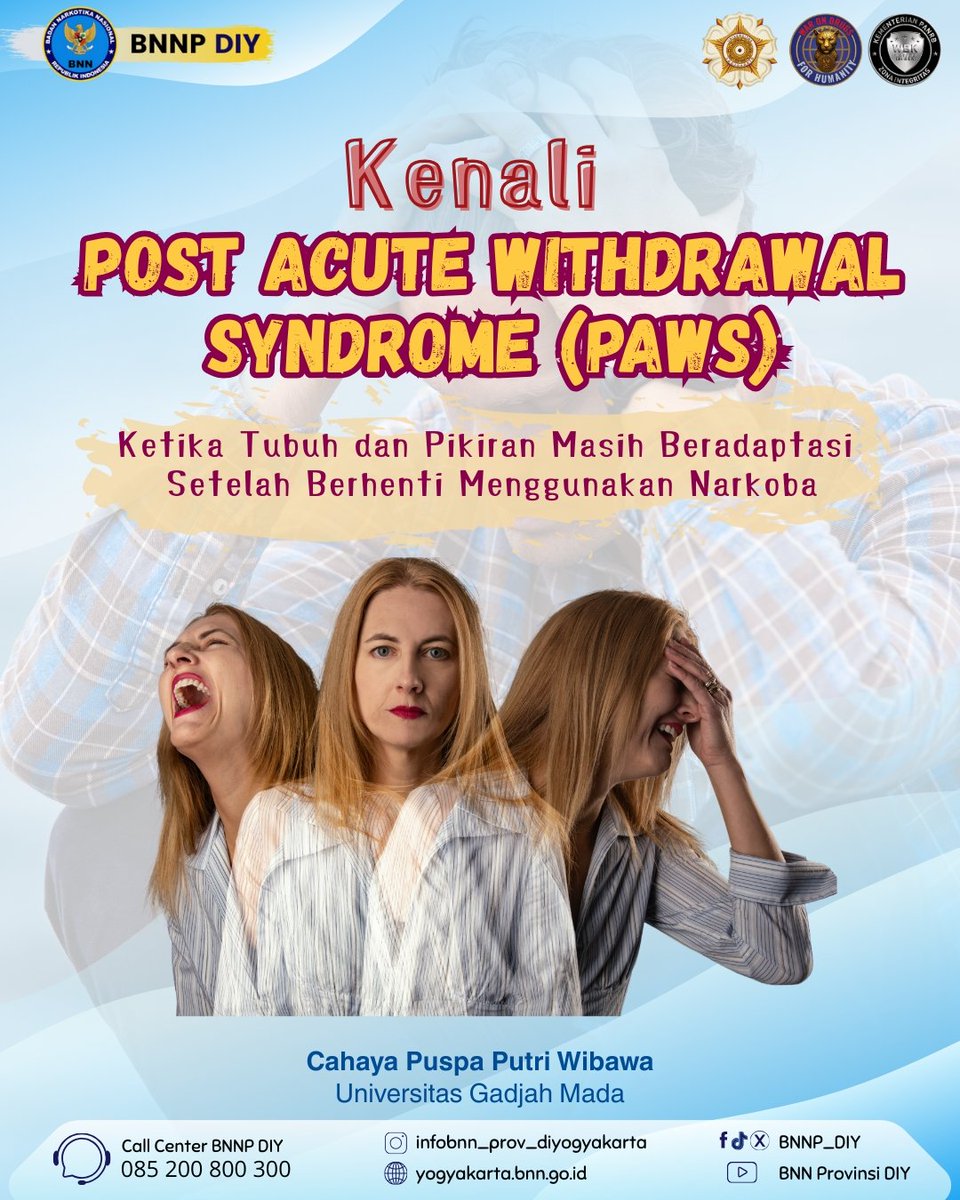 Post Acute Withdrawal Syndrome (PAWS) adalah fase lanjutan dalam pemulihan, ketika tubuh dan pikiran masih beradaptasi setelah berhenti menggunakan narkoba. Gejalanya dapat berupa perubahan suasana hati, kecemasan, gangguan tidur, atau kesulitan fokus.
