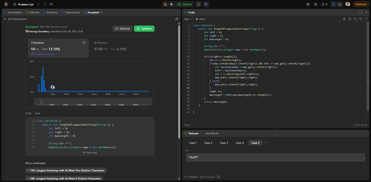 genzprogrammer's tweet image. Day 3 / 84 — #DSA #LeetCode #TwoPointersProblems #solved today: 
1) Container With Most Water
2) 3Sum
3) Longest Substring Without Repeating Characters