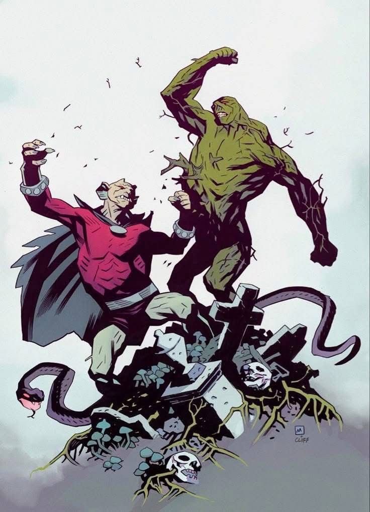 #BuenosComicDias miércoles místico
#monetes El verde y el infierno
 #SwampThing #Demon art by Mike Mignola 

<a href="/Lord_Azoth/">Lord_Azoth</a> <a href="/arte9_comics/">Arte 9 Comics y juegos</a> <a href="/SergioRocaRomer/">Sergio Roca</a> <a href="/rafahighlander/">Rafa</a> <a href="/CarlosPlaybook/">Carlos Playbook</a> <a href="/FrecuenciaGlob1/">Frecuencia Global</a> <a href="/AnsiaVivaComics/">AnsiaViva Podcast</a> <a href="/CantinaKaboom/">Arte9 Cantina</a>
