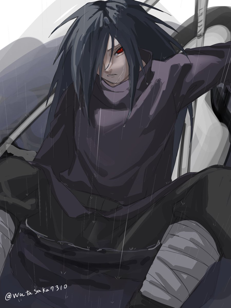 厚塗りする気力出なくて途中で諦めたマダラ絵🌧️