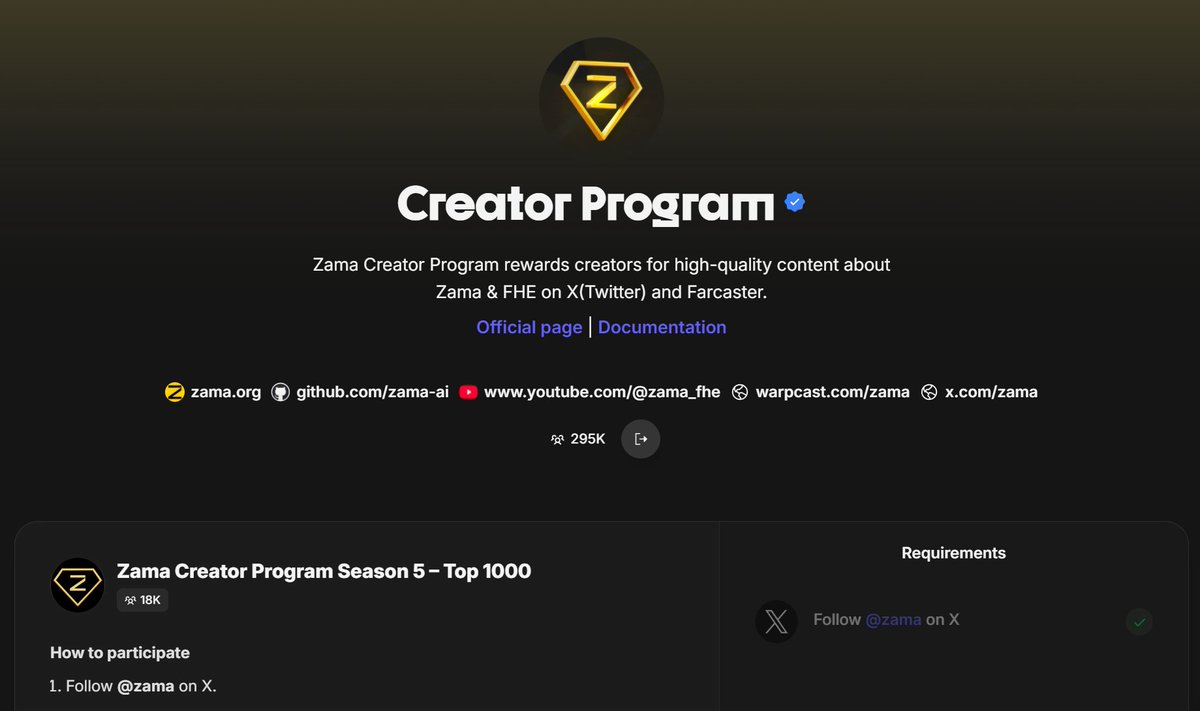 StatiSt_49's tweet photo. I just saw that Zama has a page on guild.
And no one even suggested it. I'm stupid xxxxxd😄😄
https://t.co/dG57m1MjpW
#Zama
#FHE 
#ZamaCreatorProgram https://t.co/SNObPxHoyI