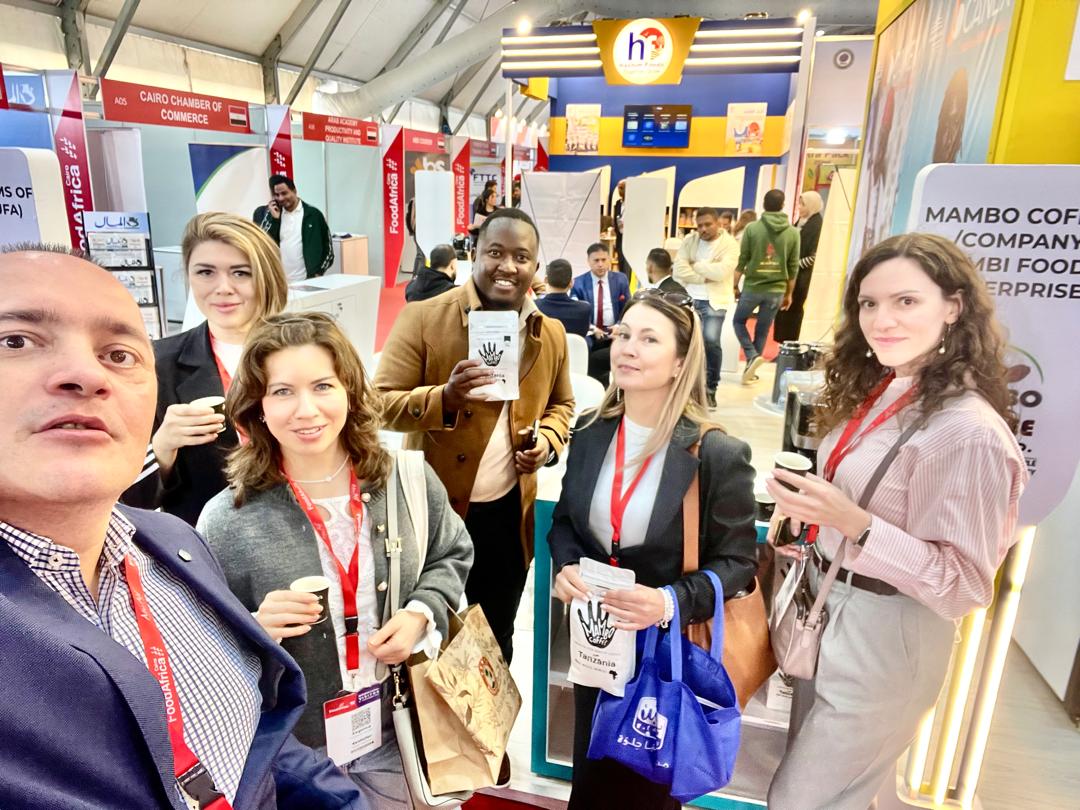 MamboCoffAfrica's tweet image. From the hills of Mbinga, Lushoto, Kagera &amp;amp; Kilimanjaro to the global stage in Cairo. Mambo Coffee is proud to represent Tanzanian excellence at Food Africa 2024!
Come experience our smooth medium roast that brings Tanzanian coffee culture to life. #SpecialtyCoffee #CoffeeLovers