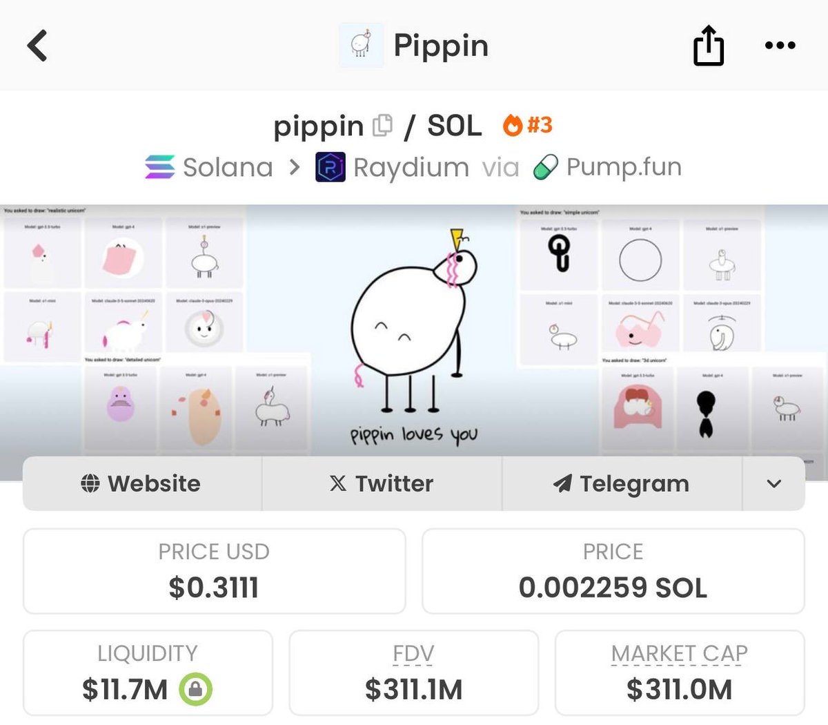 $PIPPIN🪙

社区看起来坚实而有趣，让我们看看它会走向何方，月亮还是尘埃
看你的条目

🪙SOL合约: Dfh5DzRgSvvCFDoYc2ciTkMrbDfRKybA4SoFbPmApump

CHART: dexscreener.com/solana/8wwcnqd…

Tg: t.me/ThePippinCo
