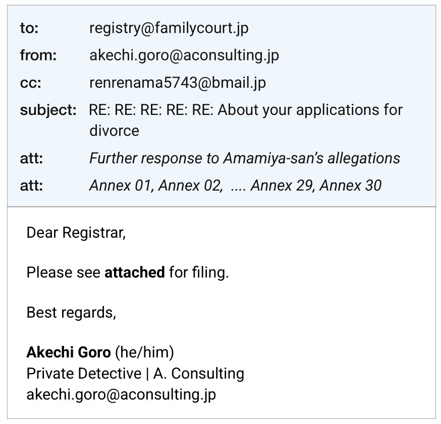 corviiid's tweet image. when i joined @shuake_divorce zine (zine about divorce) i asked "can i write a fic that is just passive aggressive emails and court filings" and they said yes so that is what i did and that is what this is