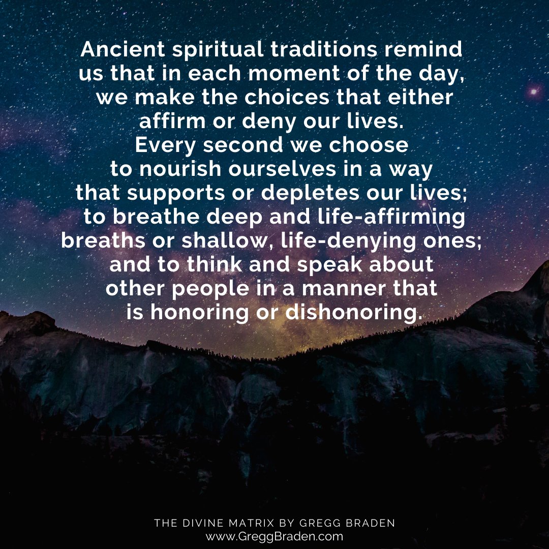 Every moment, we’re shaping our lives through simple choices, how we breathe, how we nourish ourselves, how we speak about others. Choose the path that honors who you truly are and honors others along the way. #thedivinematrix
