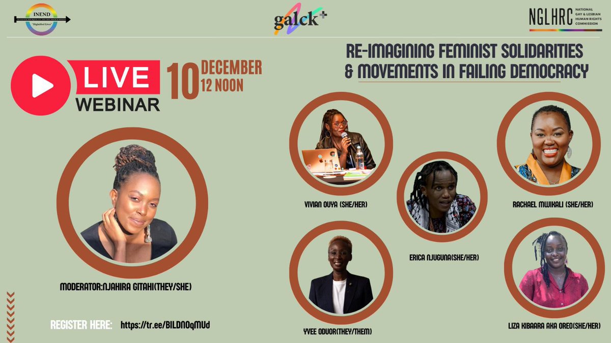 <a href="/QwomenHRDs/">QWomen HRDs</a> <a href="/INENDorg/">Initiative For Equality & Non Discrimination-INEND</a> <a href="/realitiesKe/">LivedRealities</a> <a href="/TheLegalCaravan/">The Legal Caravan</a> <a href="/galckplus/">galck+</a> <a href="/NGLHRC/">#Repeal162 because #LoveIsHuman</a> <a href="/AfricaNalia23/">AFRINALIA</a> Violence against women and gender-diverse people has become a political tool, used to silence, punish, and erase those pushing back against patriarchy, authoritarianism, and militarized systems.

#OurVoteOurFuture #HumanRightsDay  #FeministSolidarity #FeministFutures #UDHR